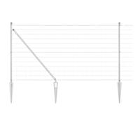 Yisssmeng 10 m Silver Steel Garden Fence Panel Kit with Posts Modern Outdoor Privacy Barrier 1000 x 100 cm Robusto Wire Mesh for Yard Patio Dog Barrier