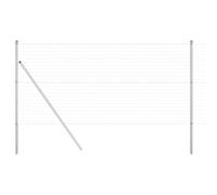 Yisssmeng 10 x 1 m Silver Garden Fence Panel Kit with Posts, Steel-PVC Mesh Border, Design moderno, resistente alle intemperie per barriere animali da giardino e patio, schermo per esterni privacy