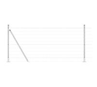 Yisssmeng 10 x 1 m Silver Steel Garden Fence Panel Kit, Modern Mesh Border with Posts & Wire for Outdoor Privacy, Small Yard Dog Barrier, Recinzione frangivista fai da te per patio, Lawn, Courtyard