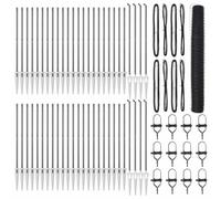 Yisssmeng 100 ft x 4,6 ft Gray Steel PVC Garden Fence Panel Kit 36 mm Mesh Posts Included Modern Design Robusto for Yard Patio Outdoor Use