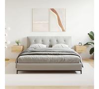 Yisssmeng 2 Pack Wall Mounted Nightstand Floating Bedside Shelf Sonoma Oak 35 x 35 x 20 cm MDF Small Storage Cabinet for Bedroom Dorm Living Room or Corridor