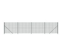 Yisssmeng 2 x 10 m Green Garden Fence Kit con Post & Flanges, Galvanized Steel Mesh with PVC Coating, Robusto Pet Barrier for Outdoor Pet Barrier for Yard, Patio and Dog Run