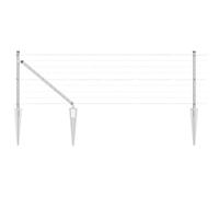 Yisssmeng 25 m Silver Steel Garden Fence Panel Kit 0,8 m H Modern Outdoor Privacy Screen with Post & Wire, Robusto bordo per Yard, Patio, Dog Run, Flower Bed