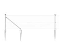 Yisssmeng 25 x 0,5 m Silver Garden Fence Steel Mesh Panel Kit 25 mm Mesh Grid Modern Outdoor Privacy Screen for Yard Patio Balcony Dog Barrier