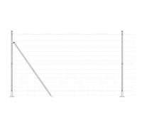 Yisssmeng 25 x 1,4 m Galvanized Steel Garden Fence Panel Kit Modern Design Robusto & Weatherproof Outdoor Fence for Yard Patio Pet Barrier