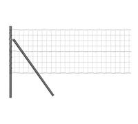 Yisssmeng 50 m Grigio Steel-PVC Garden Fence Kit 40 cm H Modern Modullar Panels with Post & Wire for Outdoor Privacy Pet Barrier Lawn Edging