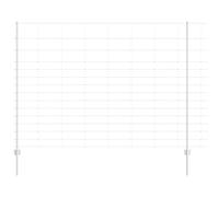 Yisssmeng 50 m x 1,6 m Silver Steel Garden Fence Panel Kit with Posts, Modern Outdoor Privacy Screen, Robusto & UV Resistant, Easy Assembly for Yard, Patio, Pet Barrier