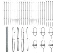 Yisssmeng 50 x 1,5 m Silver Steel Garden Fence with 36 mm Mesh, 52 Spike Posts, Robusto & Modern Design, Easy Assembly Outdoor Barrier for Yard, Patio, Pet Area