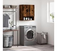 Yisssmeng Armadietto da parete in legno di legno con design moderno, robusto, montaggio a parete, per soggiorno, camera da letto