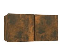 Yisssmeng Armadietto sospeso per TV, 60 x 30 x 30 cm, in legno, design moderno, 2 scomparti, portata 60 kg, salvaspazio per il soggiorno, la camera da letto o il corridoio