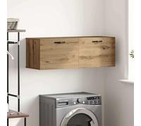 Yisssmeng Armadio da parete 100 x 36,5 x 35 cm Artisan Oak Engineered Wood Space-Saving Organizer with 2 Shelves for Living Room Garage Corridor