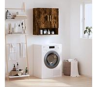 Yisssmeng Armadio sospeso da parete, 60 x 31 x 70 cm, in legno dal design moderno, salvaspazio e resistente all'umidità, per soggiorno, corridoio, bagno, come credenza