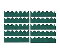 Yisssmeng Bordo per prato, 10 pezzi, colore verde, 65 x 15 cm | Palisata da giardino resistente alle intemperie, in plastica PP, design per prati, aiuole e sentieri all'aperto.