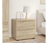 Yisssmeng Cabinet compatto Sonoma Rovere Storage Cabinet 60 x 48 x 57 cm in legno con Smooth Drawer for Living Room Bedroom Corridor