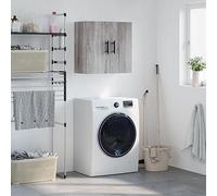 Yisssmeng Cabinet da parete, 60 x 31 x 60 cm, grigio Sonoma Chipboard Floating Organizer moderno minimalista design resistente all'umidità per Living Room Corridor Bedroom