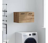 Yisssmeng Cabinet da parete 60 x 36,5 x 35 cm Artisan Oak Storage Cupboard with 2 Shelves Wood Composite Modern Bathroom Bedroom and Living Room