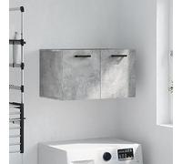 Yisssmeng Cabinet da parete grigio cemento 60 x 36,5 x 35 cm Engineered Wood Hanging Cupboard with Smooth Surface Moisture Resistant for Living Room Bathroom Corridor
