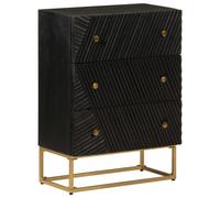 Yisssmeng Cabinet di stoccaggio industriale 55 x 30 x 76 cm Solid Mango Wood & Iron Credenza per Living Room Bedroom Corridor
