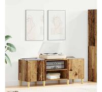 Yisssmeng Cabinet in vinile 121 x 38 x 48 cm Solid Wood Composite Modern Storage Board with 2 Shelves and Hinged Doors for Living Room Bedroom Studio