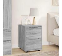 Yisssmeng Cabinet Slim Storage Cabinet 40 x 48 x 57 cm Sonoma Grey Wood Composite Modern Night Stand Side Table Drawer Organizer for Living Room Bedroom Corridor