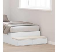 Yisssmeng Comodino bianco 100 x 36,5 x 16,5 cm, in legno con 2 cassetti push-to-open, design moderno e spazio di archiviazione anche come cassetto del letto o armadietto per camera da letto