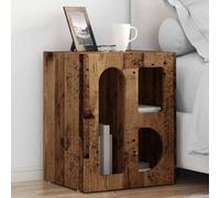 Yisssmeng Comodino in legno anticato, 40 x 35 x 50 cm, con 3 ripiani in legno resistente, design moderno, salvaspazio, per camera da letto, letti a molle e camere degli ospiti