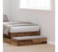 Yisssmeng Comodino in legno anticato 75 x 36,5 x 16,5 cm con 2 cassetti Push to Open come comodo tavolino con portata di 100 kg per camera da letto, soggiorno e cameretta dei bambini