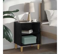 Yisssmeng Comodino nero rovere 40 x 30 x 50 cm, design moderno con 4 ripiani, robusto materiale in legno, salvaspazio, per camera da letto, letti a molle e camere degli ospiti