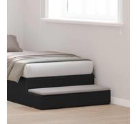 Yisssmeng Comodino nero rovere 80 x 36,5 x 16,5 cm con 2 cassetti push-to-open, design moderno, doppio uso come tavolino per camera da letto, letti a molle e corridoio