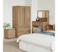 Yisssmeng Compact Bathroom Cabinet in Artisan Oak Wood Composite 40,5 x 40 x 44 cm con Smooth Drawer moderno Storage Organizer per piccole stanze in polvere e corridors