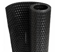 Yisssmeng Confezione da 10 pannelli in rattan nero 255 x 19 cm PE resistente alle intemperie Outdoor Fence for Balcony Garden Patio Privacy & Decorative Border