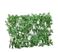 Yisssmeng Confezione da 5 pannelli espandibili Ivy Privacy Fence Panel 180 x 30 cm Green Artificial Leaf Garden Screen for Balcony Patio Outdoor Decoration