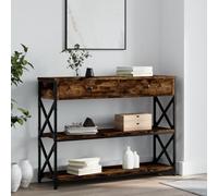 Yisssmeng Consolle - Tavolo consolle in legno con cornice in metallo, 100 x 28 x 75 cm, elegante tavolino per corridoio, soggiorno o camera da letto