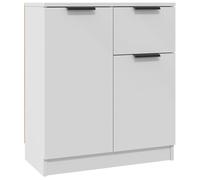Yisssmeng Credenza bianca, 60 x 30 x 70 cm, in legno con 2 ante e cassetto, moderno e compatto, per corridoio, soggiorno, camera da letto
