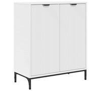 Yisssmeng Credenza bianca 69,5 x 33 x 82 cm con 2 ante a cerniera in legno, design moderno, spazio e fissaggio a parete per soggiorno, corridoio, camera da letto