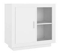 Yisssmeng Credenza bianca, 80 x 40 x 75 cm, materiale in legno, design moderno, con 2 ripiani, pratica conservazione per soggiorno, corridoio, camera da letto, stabile armadietto piatto