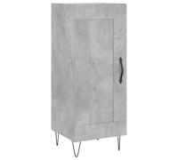 Yisssmeng Credenza grigio cemento - Cassettiera stretta con 3 scomparti e anta, armadio da corridoio moderno in legno con gambe in metallo, 34,5 x 34 x 90 cm, montaggio a parete