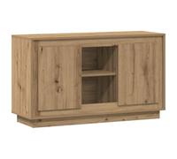 Yisssmeng Credenza in rovere Artisan, 102 x 35 x 60 cm, in legno con 6 scomparti e gambe in acciaio, mobili moderni per corridoi e soggiorni, con molto spazio per piccoli spazi