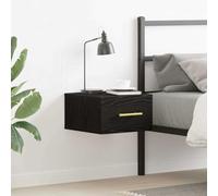 Yisssmeng Credenza Nightstand 35 x 35 x 20 cm Black Wood Grain Grain Cabinet Drawer Compact Storage Cabinet Modern Design for Bedroom Living Room and Corridor