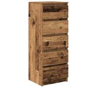 Yisssmeng Credenza stretta, 37,5 x 35 x 99 cm, in legno vecchio, con 5 cassetti, resistente materiale in legno, salvaspazio e stabile, per corridoio, soggiorno, camera da letto