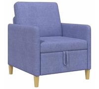 Yisssmeng Divano a 1 posto con vano portaoggetti, blu jeans, 72 x 78 x 87 | Poltrona imbottita compatta con seduta pieghevole per camera da letto e piccoli spazi, rivestimento sfoderabile e gambe in