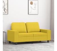 Yisssmeng Divano a 2 posti, colore giallo chiaro, 154 x 77 x 80 cm, tessuto Recamiere con struttura in metallo, moderno soggiorno, divano letto per piccoli spazi, panca divano per Living Room Bedroom