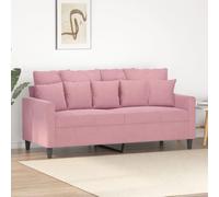 Yisssmeng Divano a 2 posti, rosa, 158 x 77 x 80 cm, in velluto, divano a due posti, con struttura in metallo, design moderno, comodo, per soggiorno Living Room Bedroom Cucina
