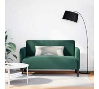 Yisssmeng Divano a due posti in velluto verde scuro, 124 x 68 cm, con struttura in compensato, anima a molla e portata di 220 kg, design moderno per soggiorno, camera da letto, corridoio