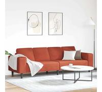 Yisssmeng Divano ad angolo grande, 250 x 188 cm, in velluto a coste rosso-arancio a 4 posti, design traspirante, moderno per soggiorno, soggiorno, casa, ufficio, cucina