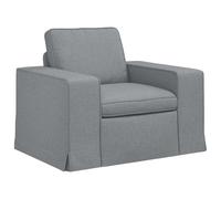 Yisssmeng Divano grigio chiaro, 103 x 80 x 82 cm, divano modulare imbottito con rivestimento in tessuto, struttura in metallo stabile, divano singolo dal design moderno, per soggiorno e camera da