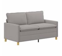 Yisssmeng Divano grigio chiaro, divano a 2 posti, per soggiorno e ufficio, moderno divano imbottito con rivestimento in tessuto, robusto telaio in metallo e imbottitura in schiuma, 156 x 81 x 87,5 cm