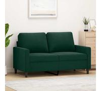 Yisssmeng Divano in velluto a 2 posti, verde scuro, 138 x 77 x 80 cm, design moderno con struttura in metallo, robusto e comodo, piccolo soggiorno, per ufficio, balcone e camera da letto