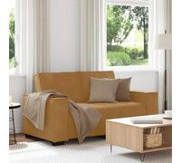 Yisssmeng Divano in velluto a due posti, 160 x 78 x 84 cm, marrone con seduta profonda e braccioli larghi, modulo moderno per soggiorno, ufficio, camera degli ospiti