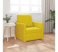 Yisssmeng Divano letto giallo senape, 74 x 77 x 81 cm, velluto con conversione a clic, robusto telaio in compensato, divano a 2 posti per piccolo soggiorno, camera da letto, ufficio